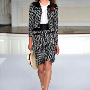 Oscar de la Renta Designer Tweed Statement Skirt Luxury
Preppy Sz 14 2011